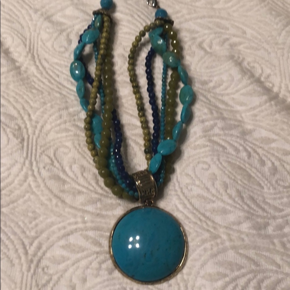Turquoise and green necklace